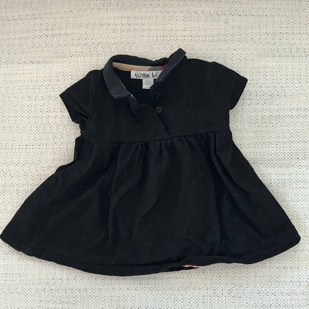 9 month baby girl Burberry black dress